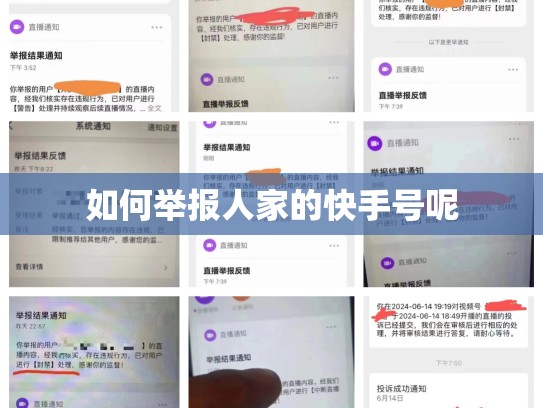 如何举报人家的快手号呢