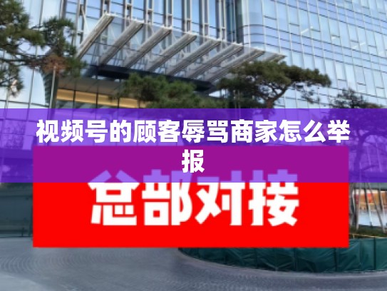 视频号的顾客辱骂商家怎么举报