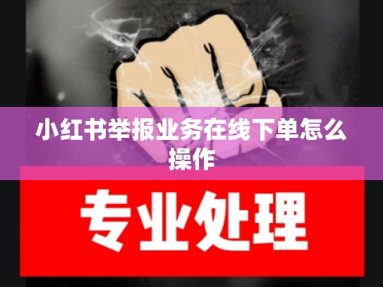 小红书举报业务在线下单怎么操作
