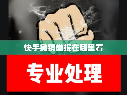 快手撤销举报在哪里看