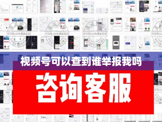 视频号可以查到谁举报我吗