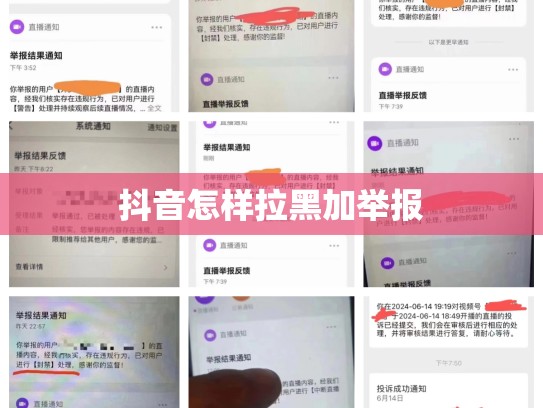 抖音怎样拉黑加举报