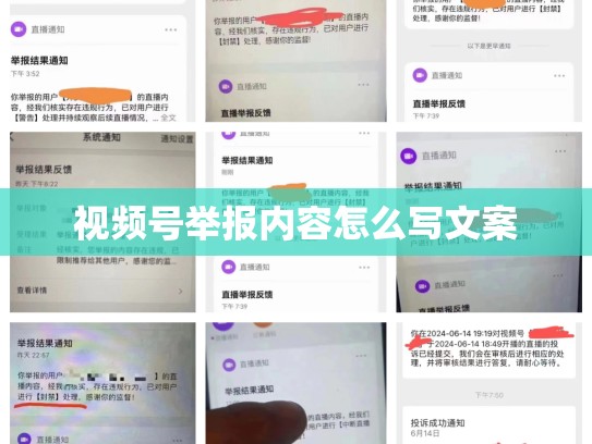 视频号举报内容怎么写文案