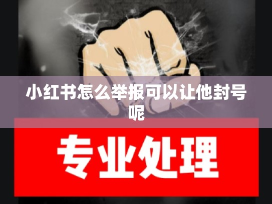 小红书怎么举报可以让他封号呢