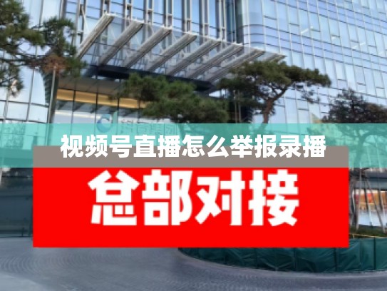 视频号直播怎么举报录播