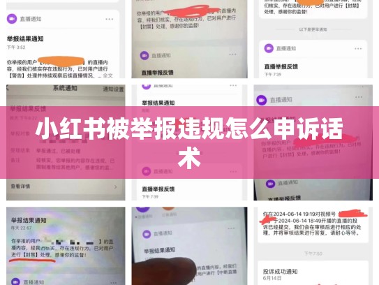 小红书被举报违规怎么申诉话术