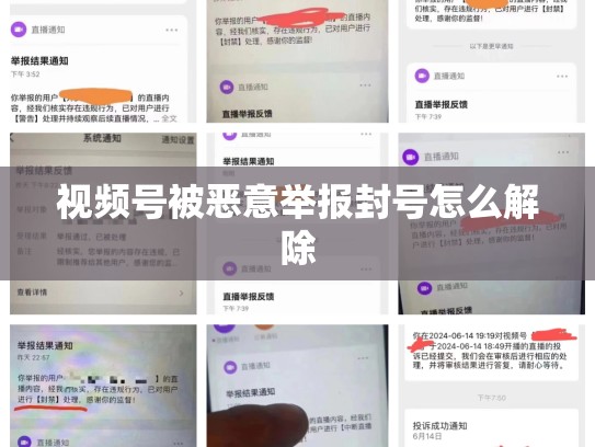 视频号被恶意举报封号怎么解除