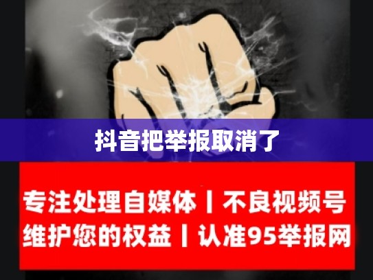 抖音把举报取消了