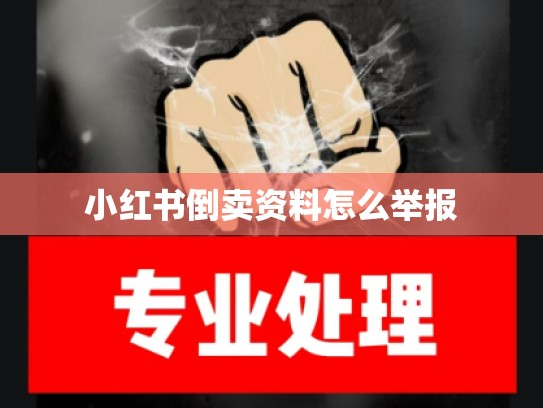 小红书倒卖资料怎么举报