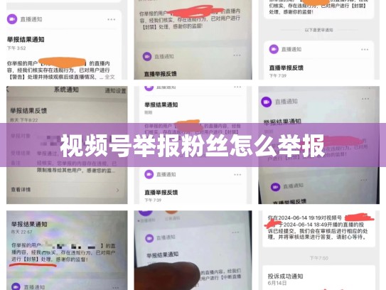 视频号举报粉丝怎么举报