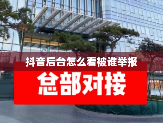 抖音后台怎么看被谁举报