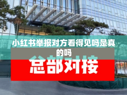 小红书举报对方看得见吗是真的吗