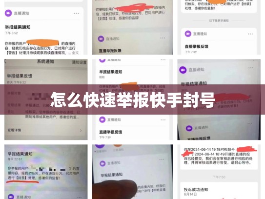 怎么快速举报快手封号