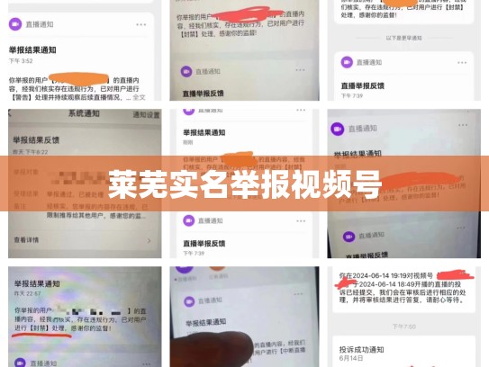 莱芜实名举报视频号