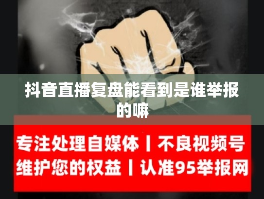 抖音直播复盘能看到是谁举报的嘛