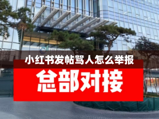 小红书发帖骂人怎么举报