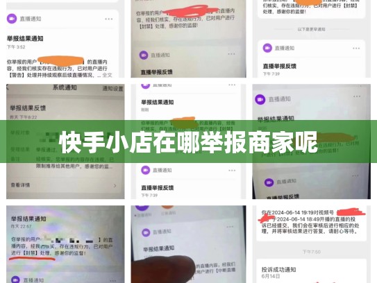 快手小店在哪举报商家呢