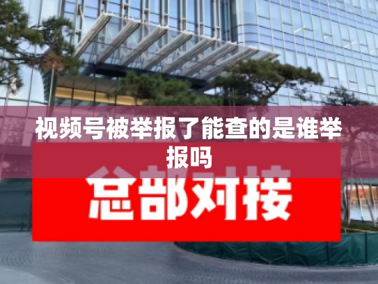 视频号被举报了能查的是谁举报吗