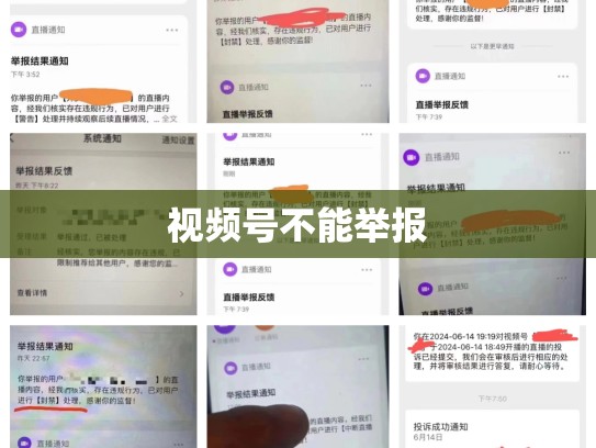 视频号不能举报