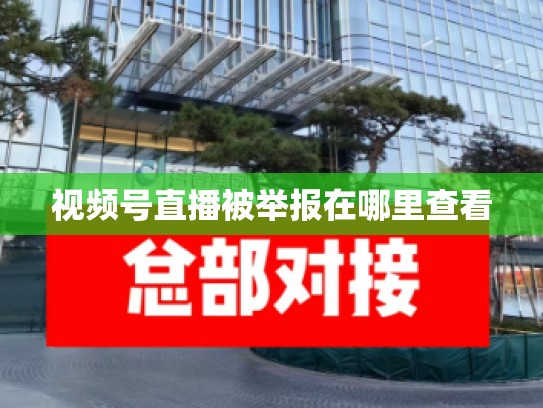 视频号直播被举报在哪里查看