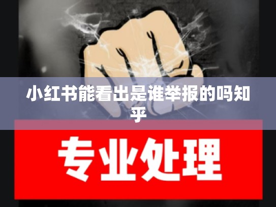 小红书能看出是谁举报的吗知乎