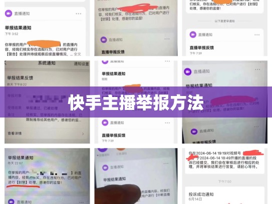 快手主播举报方法
