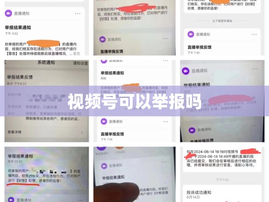 视频号可以举报吗