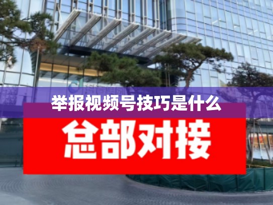 举报视频号技巧是什么