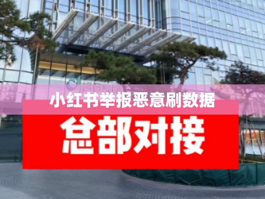 小红书举报恶意刷数据