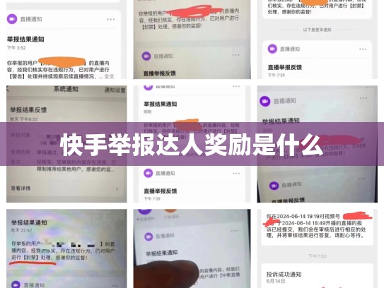 快手举报达人奖励是什么