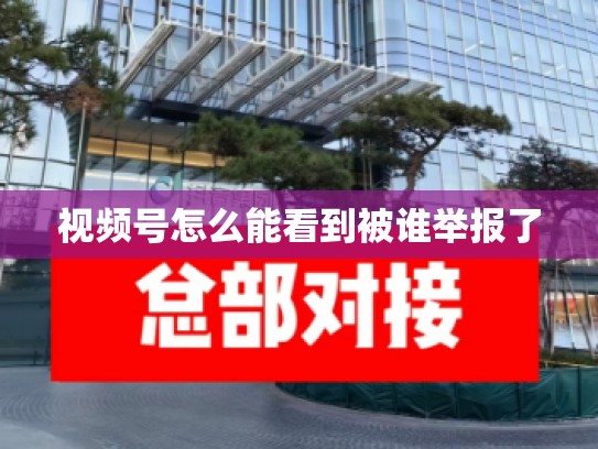 视频号怎么能看到被谁举报了