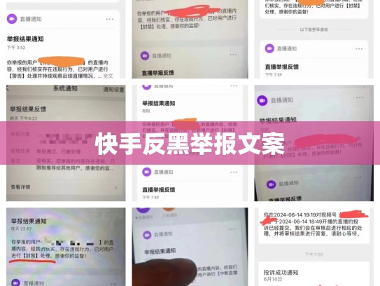 快手反黑举报文案