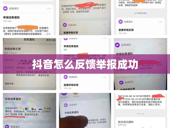 抖音怎么反馈举报成功