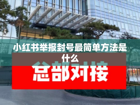 小红书举报封号最简单方法是什么