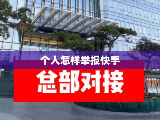 个人怎样举报快手