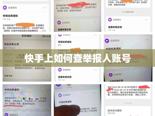 快手上如何查举报人账号