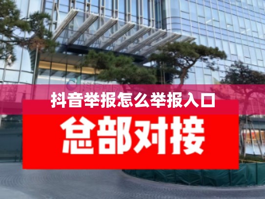 抖音举报怎么举报入口