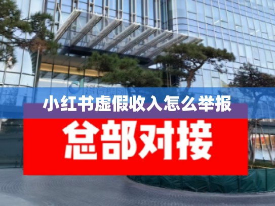 小红书虚假收入怎么举报
