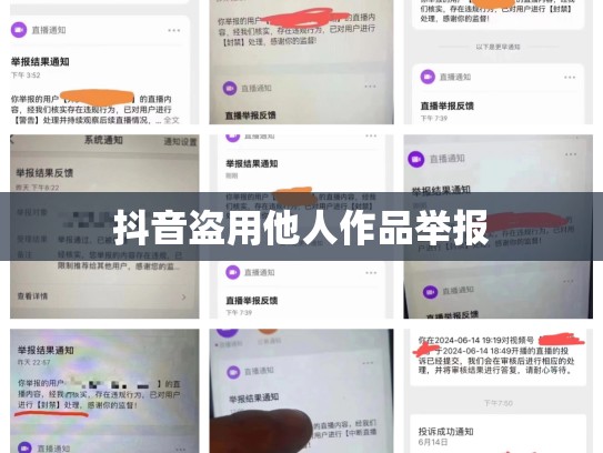 抖音盗用他人作品举报
