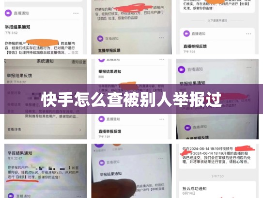 快手怎么查被别人举报过