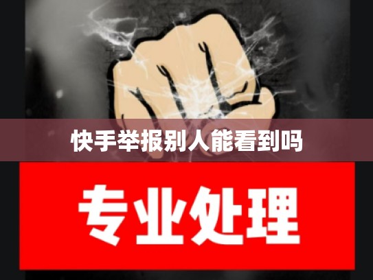 快手举报别人能看到吗