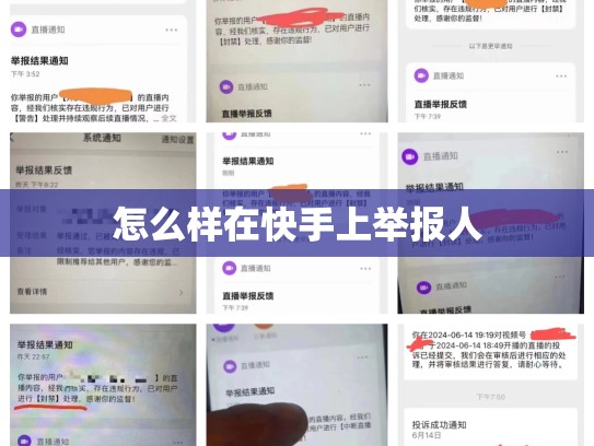 怎么样在快手上举报人