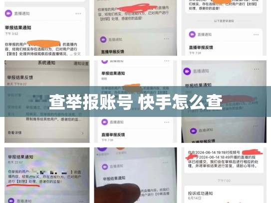 查举报账号 快手怎么查