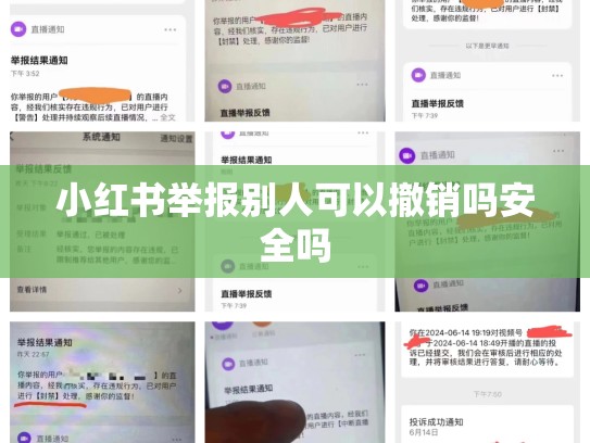 小红书举报别人可以撤销吗安全吗