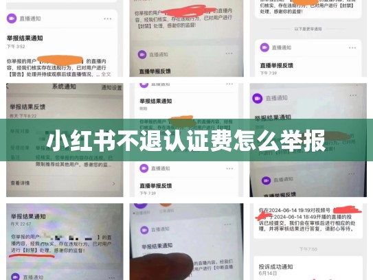 小红书不退认证费怎么举报