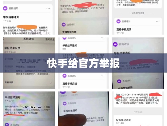 快手给官方举报