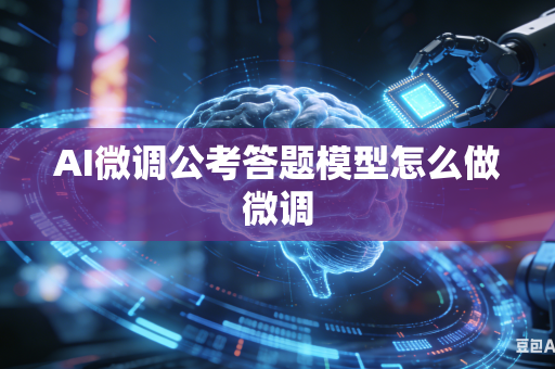 AI微调公考答题模型怎么做微调