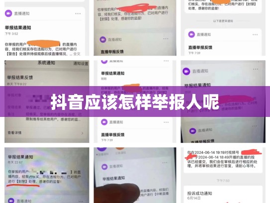 抖音应该怎样举报人呢