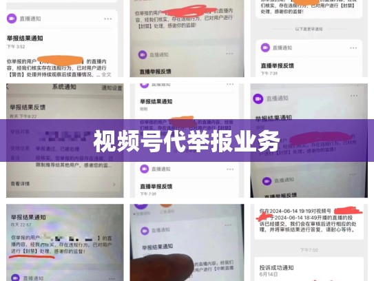视频号代举报业务