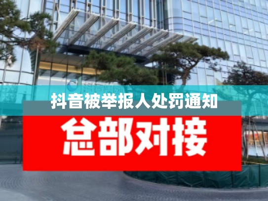 抖音被举报人处罚通知